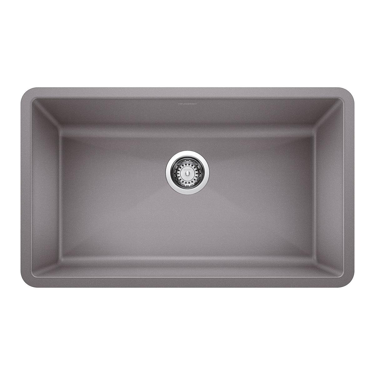 BLANCO 440148 Precis Precis SILGRANIT 32" Super Single Undermount Kitchen Sink - Metallic Gray in Metallic Gray