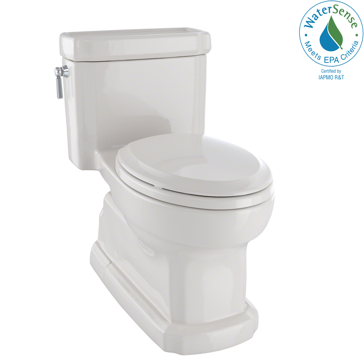 TOTO MS974224CEFG#12 Eco Guinevere Elongated 1.28 Gpf Universal Height Skirted Toilet With Cefiontect And Softclose Seat - Sedona Beige