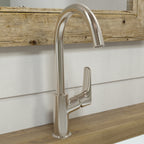 HANSGROHE 71130821 Logis Single-Hole Faucet 210 with Swivel Spout and Pop-Up Drain, 1.2 GPM - Brushed Nickel