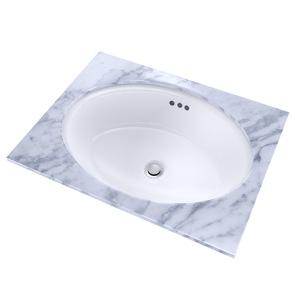 TOTO LT641#01 Dartmouth 18-3/4" x 13-3/4" Oval Undermount Bathroom Sink , Cotton White