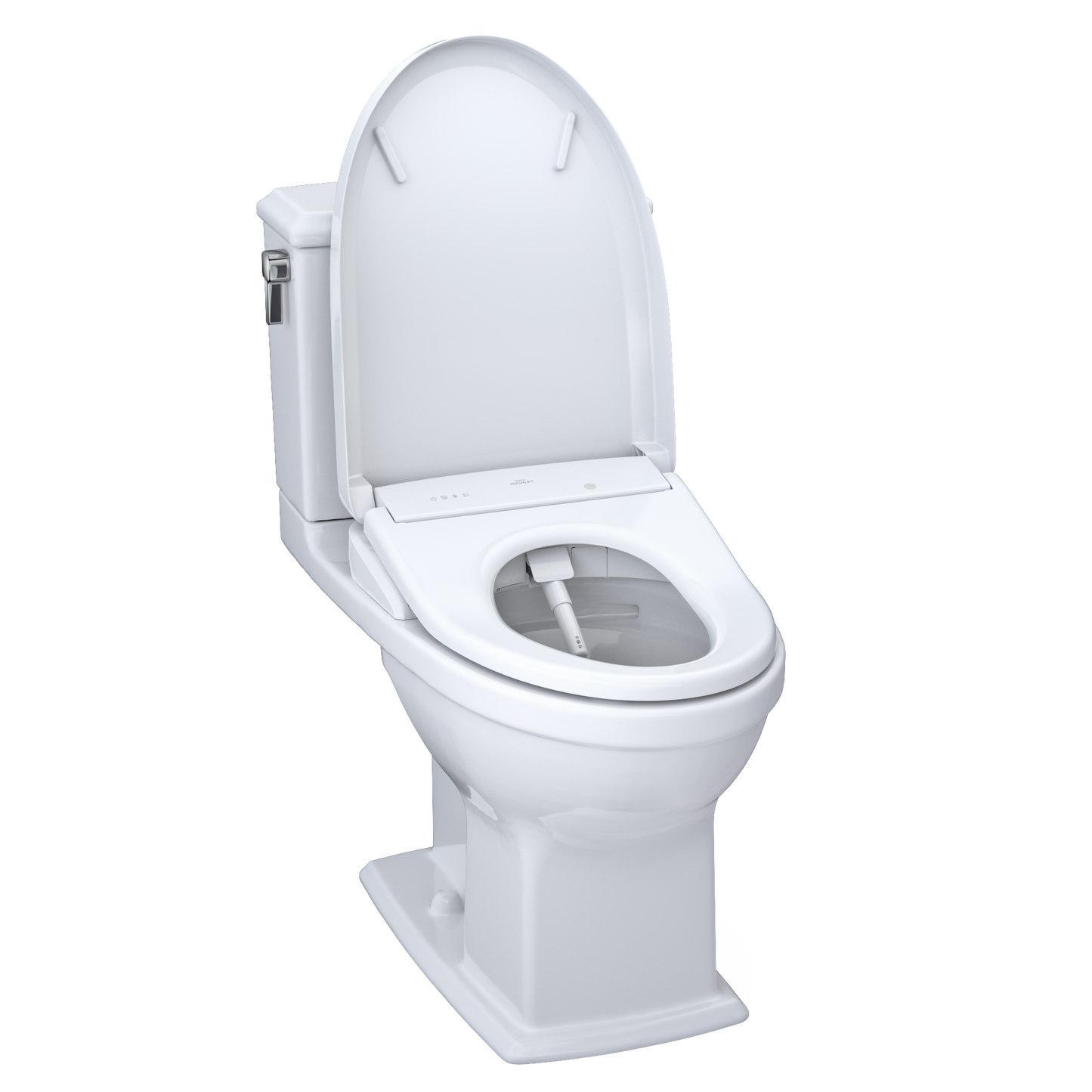 TOTO MW4944734CEMFG#01 WASHLET+ Connelly Two-Piece Elongated Dual Flush 1.28 and 0.9 GPF Toilet and Classic WASHLET S7A Classic Bidet Seat , Cotton White