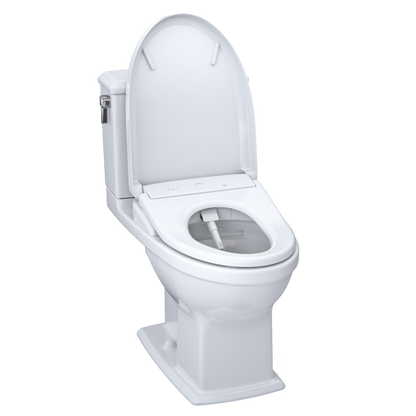 TOTO MW4944724CEMFG#01 Washlet+ Connelly Two-Piece Elongated Dual Flush 1.28 And 0.9 Gpf Toilet And Classic Washlet S7 Classic Bidet Seat - Cotton White