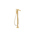 AXOR 49441251 Citterio C Freestanding Tub Filler Trim with 1.75gpm Handshower- Cubic Cut - Brushed Gold Optic
