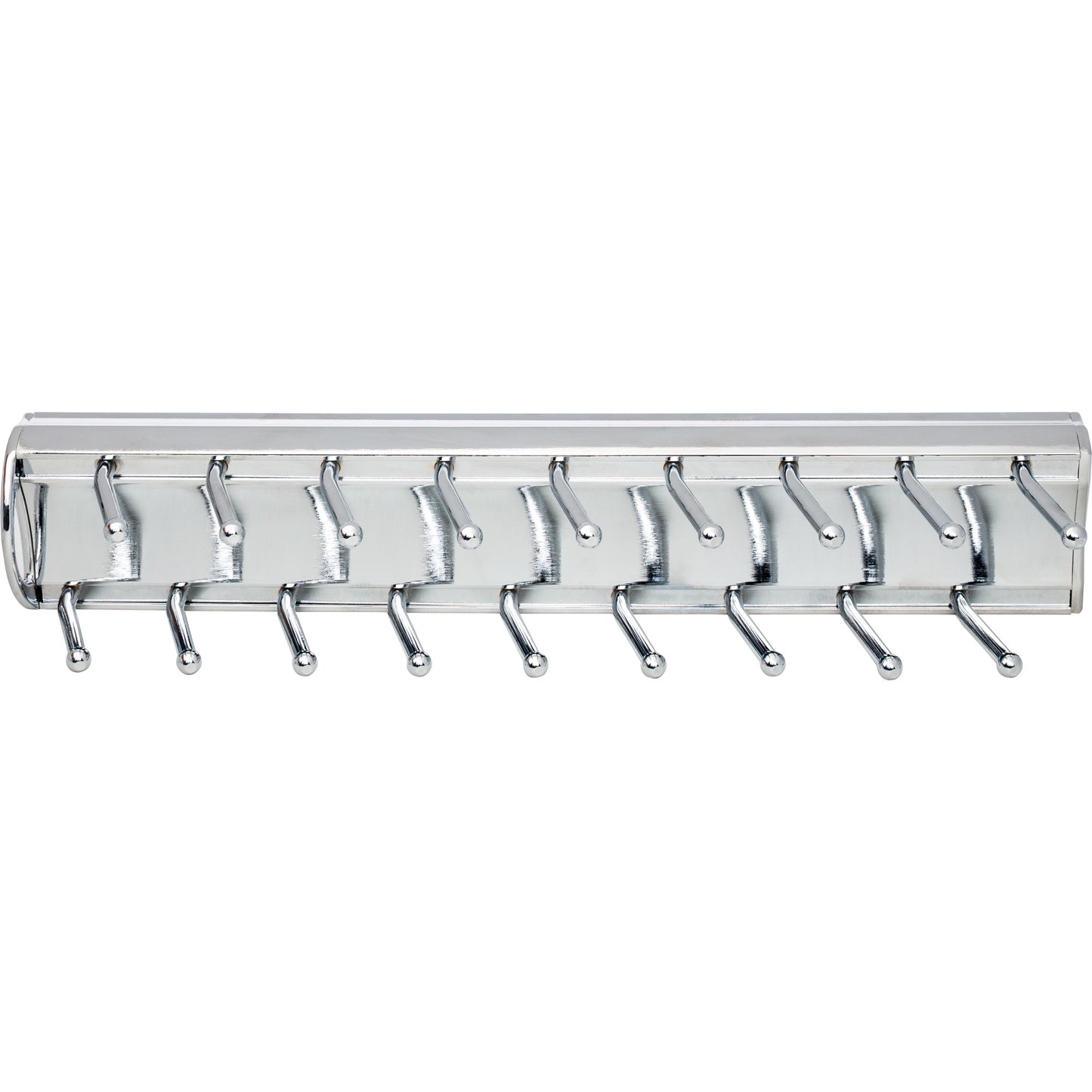 HARDWARE RESOURCES 355T-PC Polished Chrome 14" Tie Rack - Polished Chrome