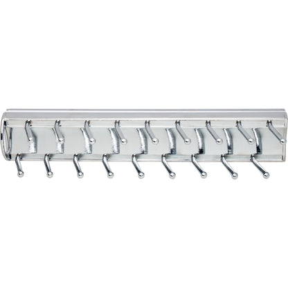 HARDWARE RESOURCES 355T-PC Polished Chrome 14" Tie Rack - Polished Chrome