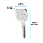 TOTO TBW02010U4#CP G Series 1.75 Gpm Single Spray 4 Inch Square Handshower With Comfort Wave Technology - Polished Chrome