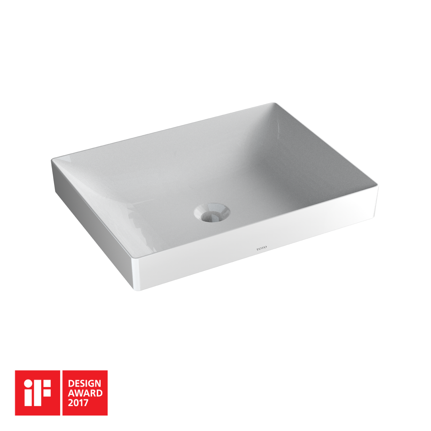 TOTO LT475GR#01 Kiwami Rectangular 20" Vessel Bathrroom Sink With Cefiontect - Cotton White