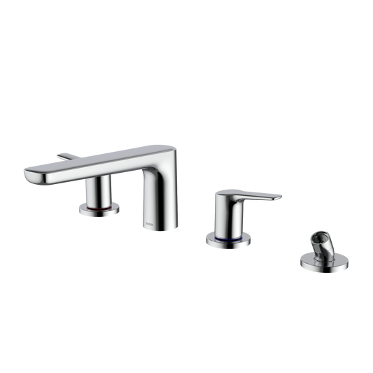 TOTO TBG03202U#CP Gs Four-Hole Deck-Mount Roman Tub Filler Trim With Handshower - Polished Chrome