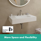 HANSGROHE 73332821 Tecturis S Widespread Faucet 150, 1.2 GPM - Brushed Nickel
