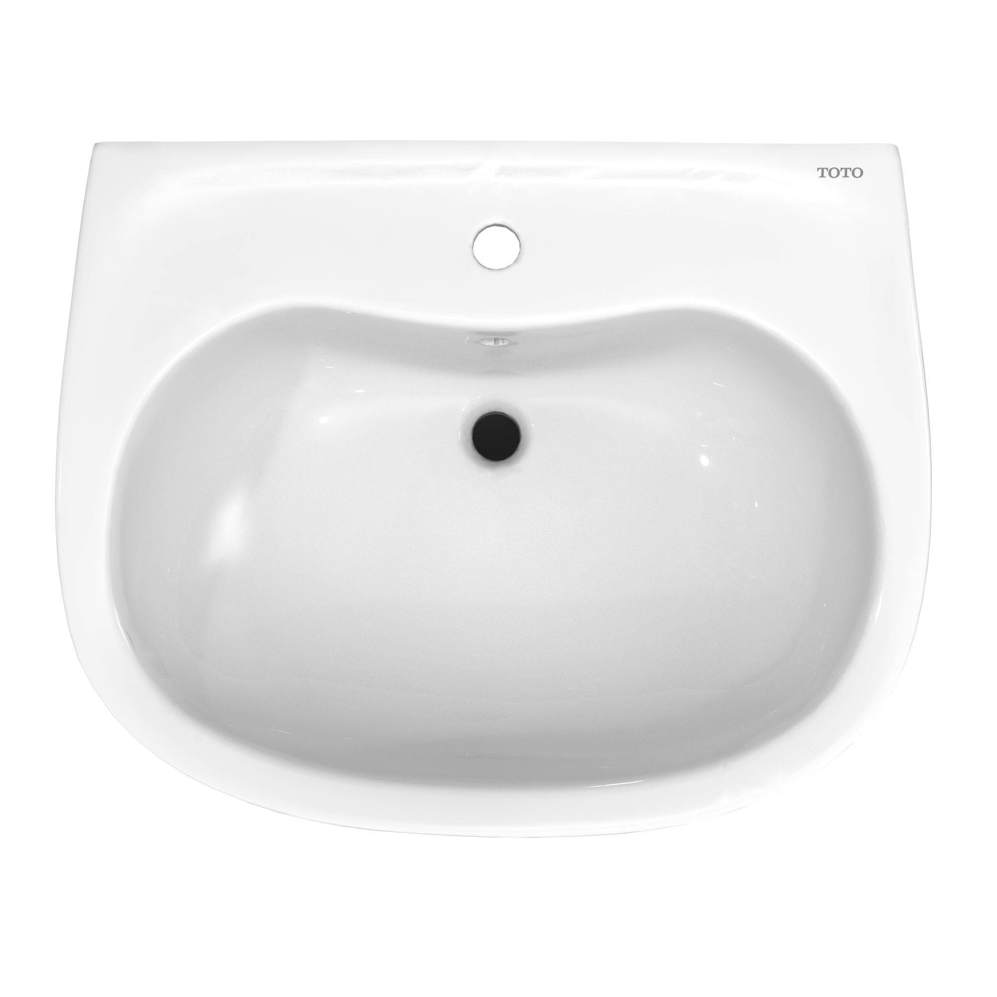 TOTO LPT242G#01 Prominence Oval Basin Pedestal Bathroom Sink With Cefiontect For Single Hole Faucets - Cotton White