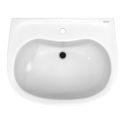 TOTO LPT242G#01 Prominence Oval Basin Pedestal Bathroom Sink With Cefiontect For Single Hole Faucets - Cotton White