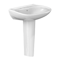 TOTO LPT242.8G#01 Prominence Oval Basin Pedestal Bathroom Sink With Cefiontect For 8 Inch Center Faucets - Cotton White
