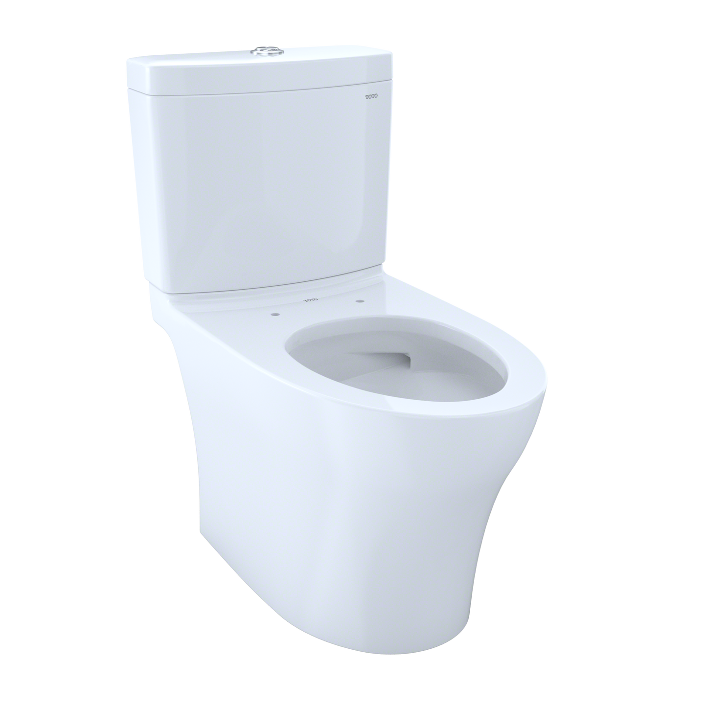 TOTO CST446CEMGN#01 Aquia Iv Two-Piece Elongated Dual Flush 1.28 And 0.9 Gpf Skirted Toilet With Cefiontect - Cotton White
