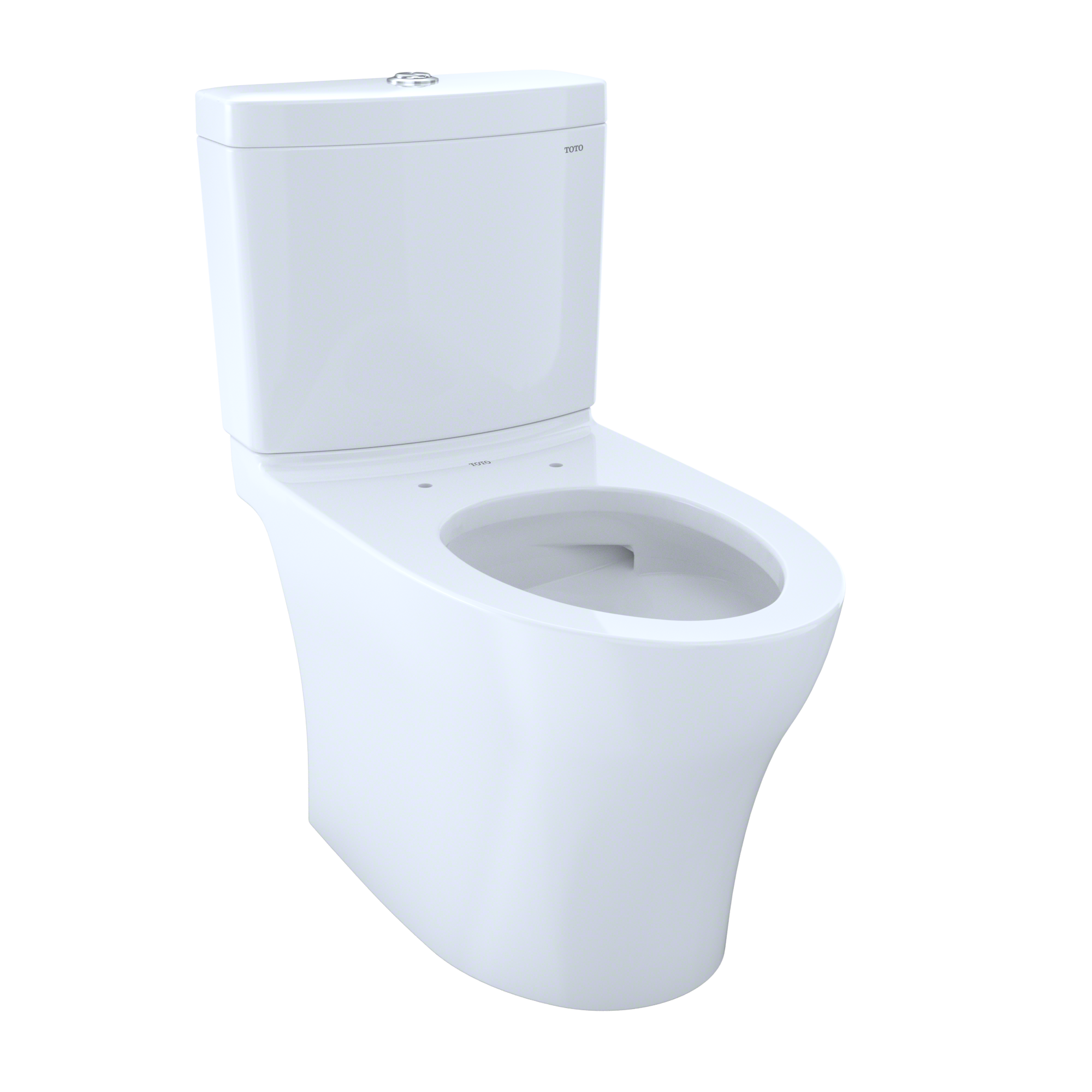 TOTO CST446CEMGN#01 Aquia Iv Two-Piece Elongated Dual Flush 1.28 And 0.9 Gpf Skirted Toilet With Cefiontect - Cotton White