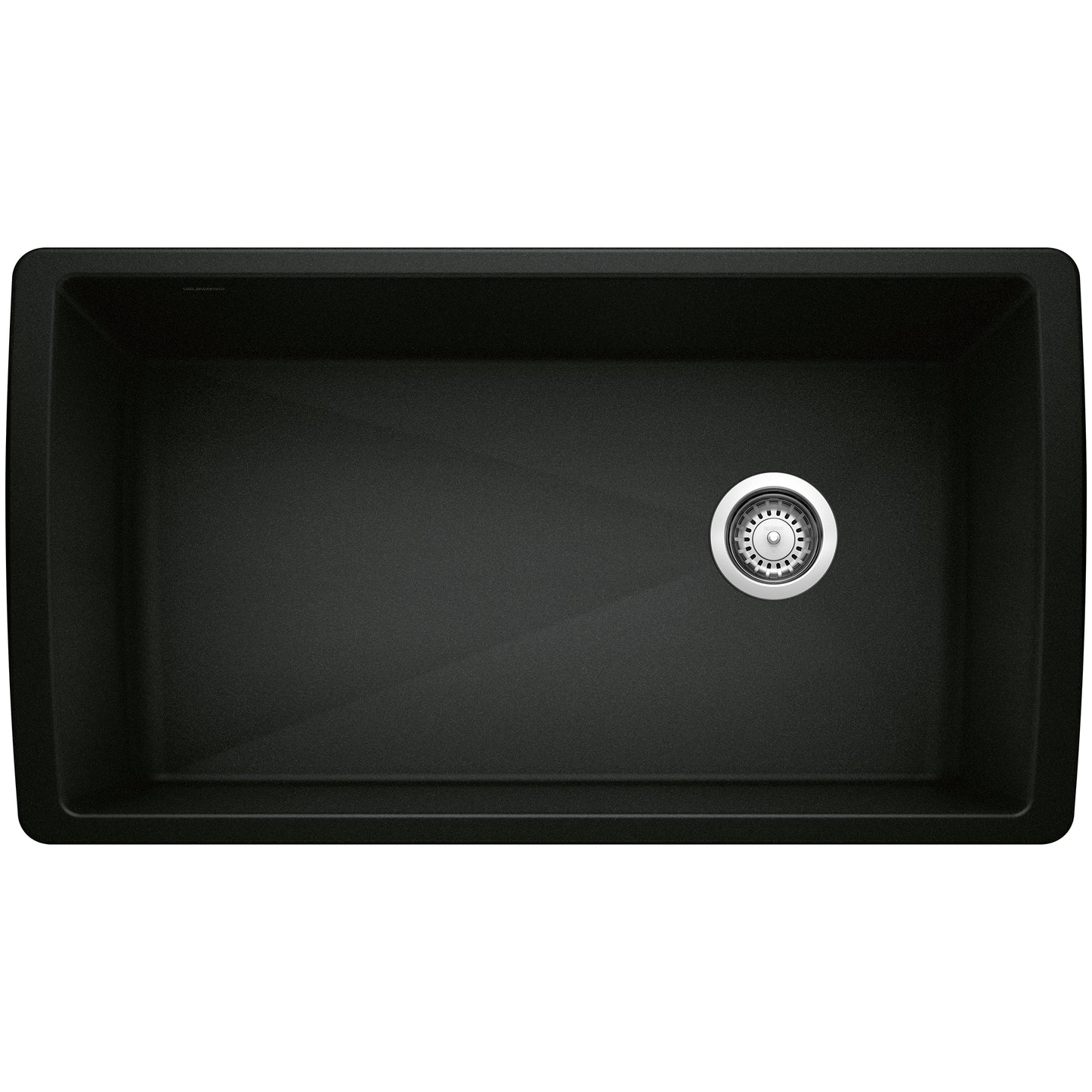 BLANCO 442916 Diamond Diamond SILGRANIT 33" Super Single Undermount Kitchen Sink - Coal Black in Coal Black