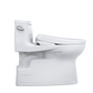 TOTO MW6444736CEFG#01 WASHLET+ Carolina II One-Piece Elongated 1.28 GPF Toilet and WASHLET+ S7 Contemporary Bidet Seat , Cotton White