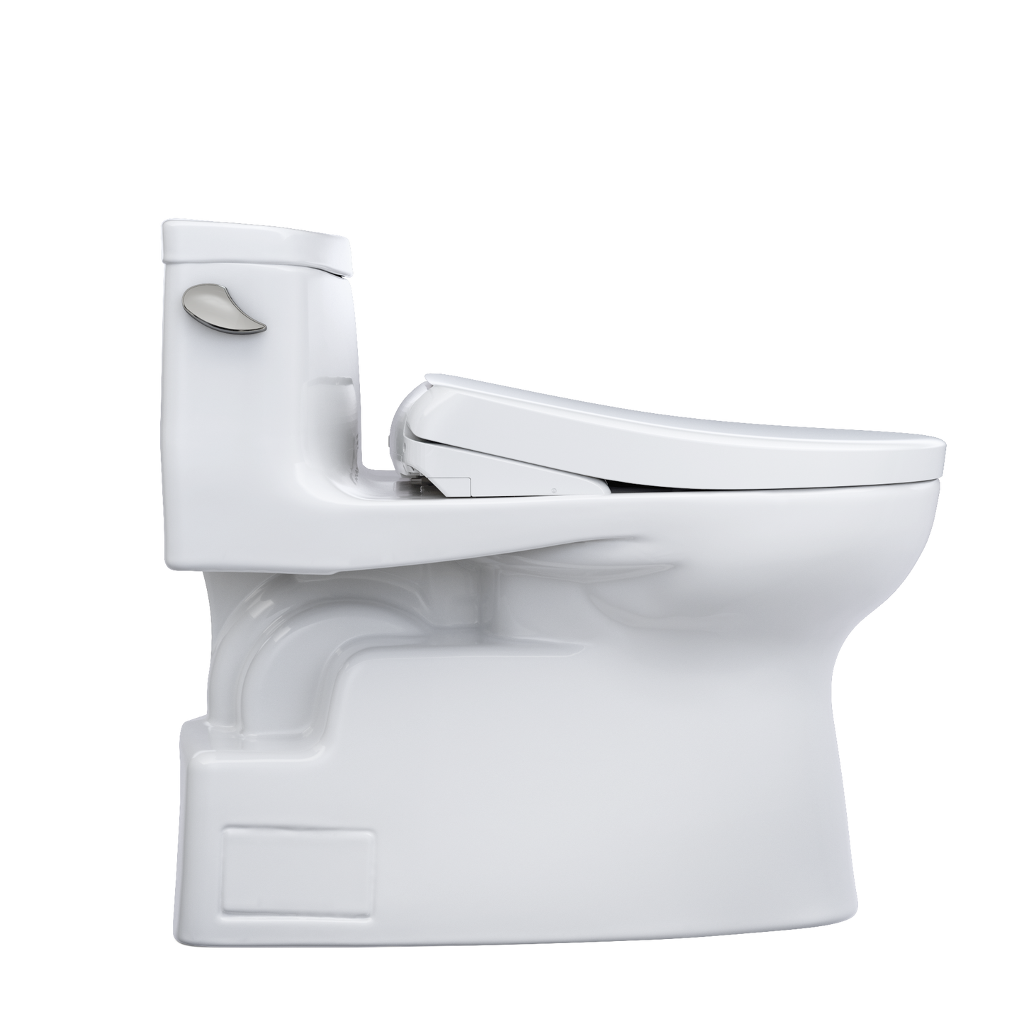 TOTO MW6444736CEFG#01 WASHLET+ Carolina II One-Piece Elongated 1.28 GPF Toilet and WASHLET+ S7 Contemporary Bidet Seat , Cotton White