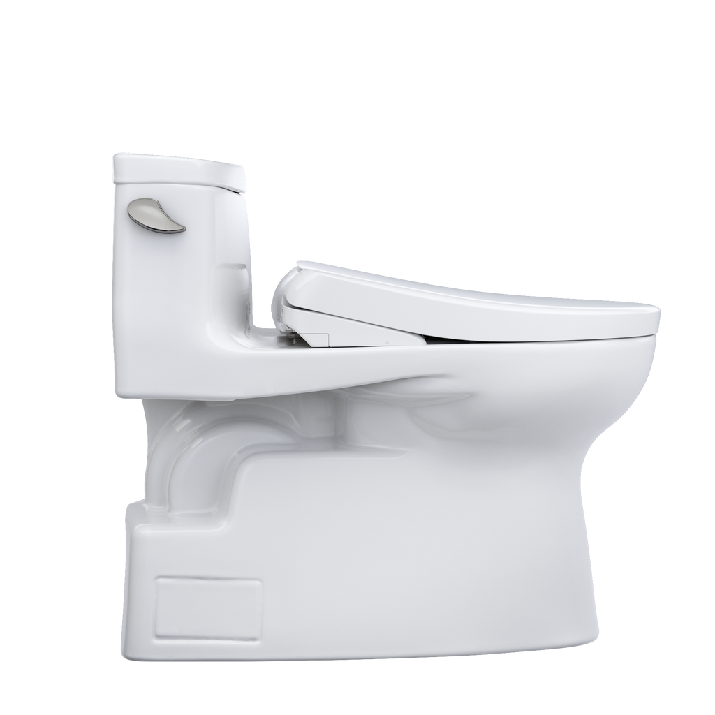 TOTO MW6444736CEFG#01 Washlet+ Carolina Ii One-Piece Elongated 1.28 Gpf Toilet And Washlet+ S7 Contemporary Bidet Seat - Cotton White
