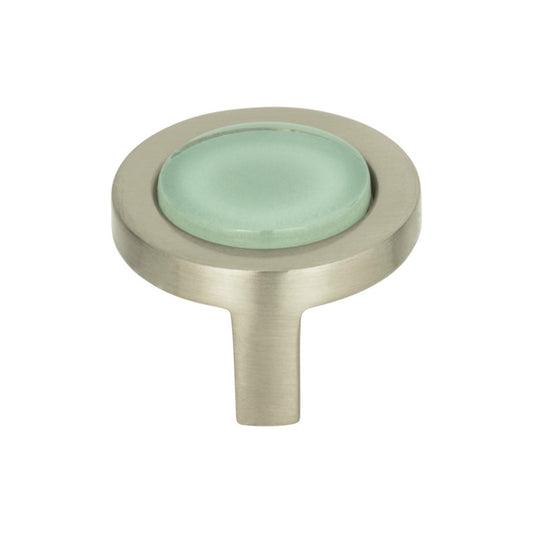 ATLAS 229-GR-BRN Spa 1-1/4" Diameter Round Knob - Brushed Nickel