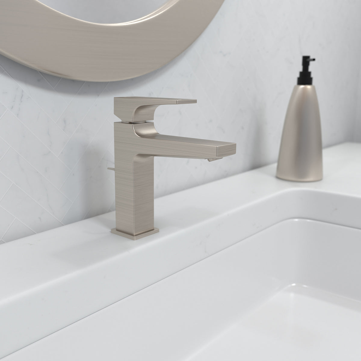 HANSGROHE 32527821 Metropol Single-Hole Faucet 110 with Lever Handle and Pop-Up Drain, 0.5 GPM - Brushed Nickel