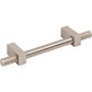 JEFFREY ALEXANDER 698-96SN Larkin Knurled Ends 96 mm Center-to-Center Bar Pull - Satin Nickel