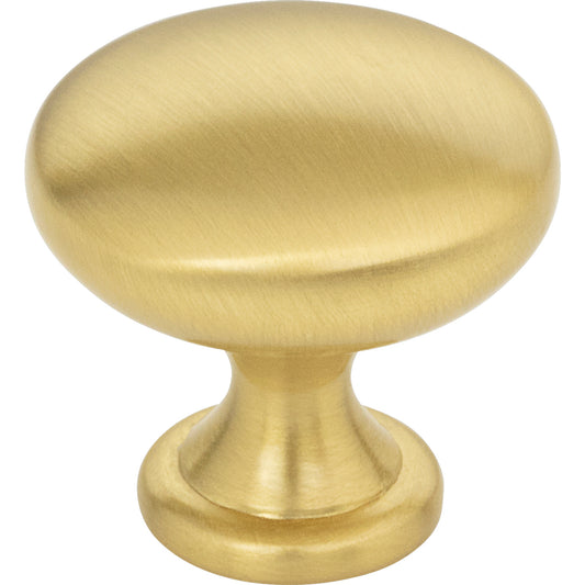 KASAWARE K778BG-10 1-3/16" Diameter Mushroom Knob - Brushed Gold