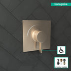 HANSGROHE 15724141 Ecostat Square Pressure Balance Trim - Brushed Bronze