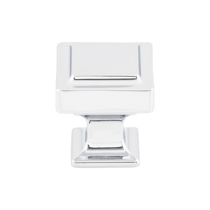 TOP KNOBS TK701PC Ascendra 1 1/8" Length Square Knob - Polished Chrome