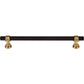 TOP KNOBS M2740 Bit 7 9/16" Center to Center Bar Pull - Flat Black and Honey Bronze