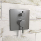 HANSGROHE 15862341 Ecostat Pressure Balance Trim Square with Diverter - Brushed Black Chrome