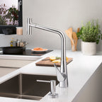 HANSGROHE 73816001 Metris Select HighArc Kitchen Faucet, 2-Spray Pull-Out with sBox, 1.75 GPM - Chrome