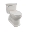 TOTO MS964124CEFG#11 Soiree One Piece Elongated 1.28 Gpf Universal Height Skirted Toilet With Cefiontect - Colonial White