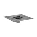 HANSGROHE 56130671 RainDrain Brilliance Point Drain Set 4"x 4" Trim Tileable Rear Cover and Rough - Matte Black