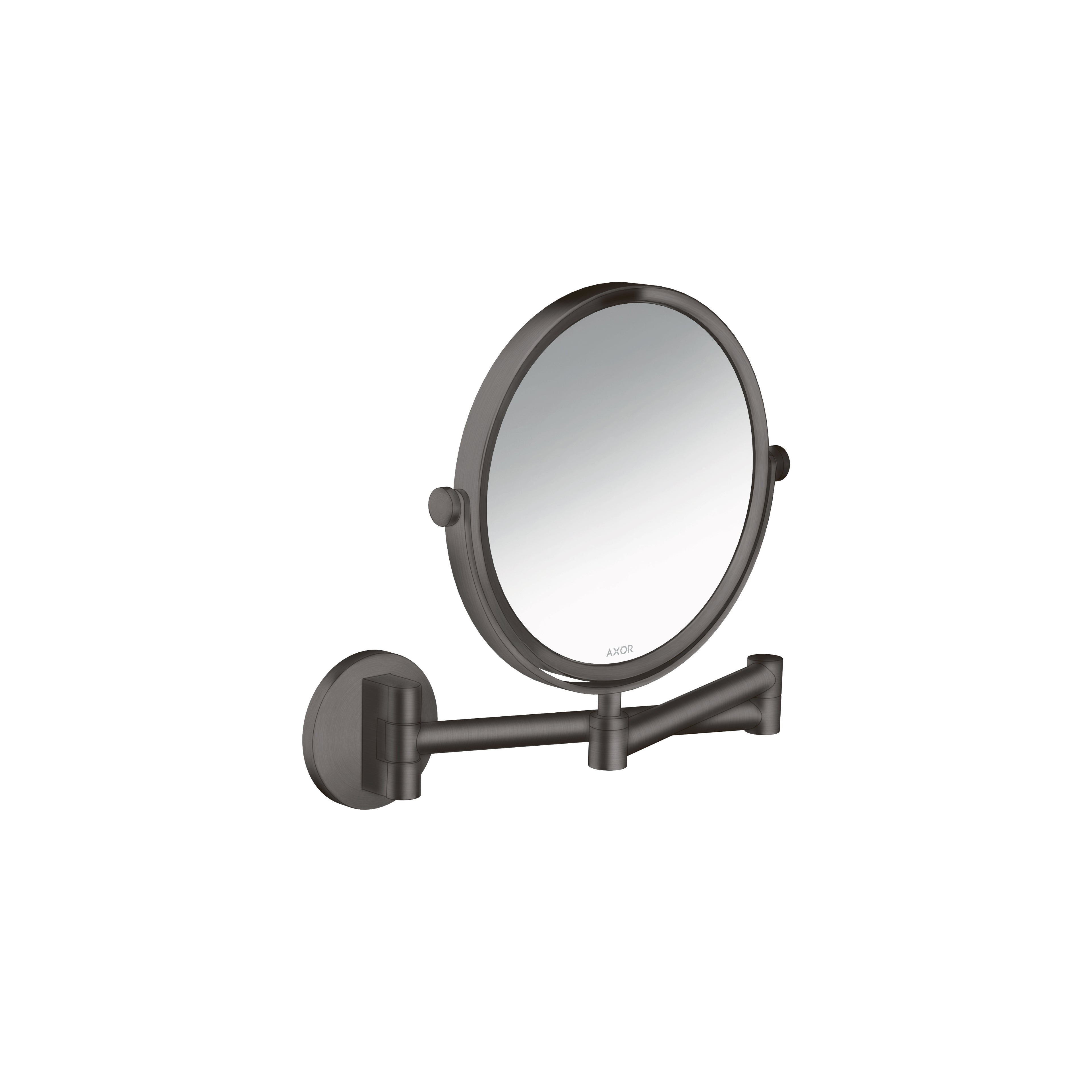 AXOR 42849340 Universal Circular Shaving Mirror - Brushed Black Chrome