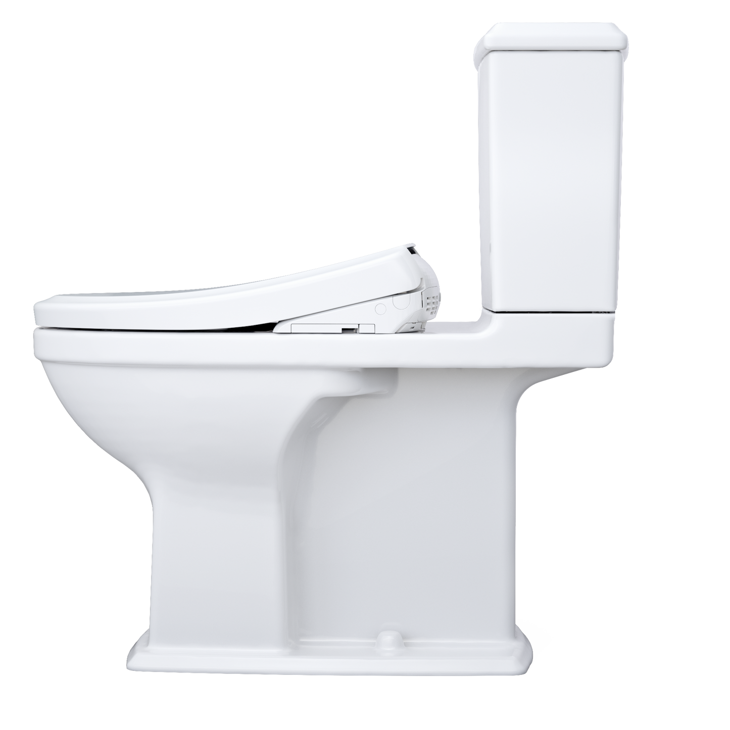 TOTO MW4944724CEMFGA#01 WASHLET+ Connelly Two-Piece Elongated Dual Flush 1.28 and 0.9 GPF Toilet and Classic WASHLET S7 Contemporary Bidet Seat with Auto Flush , Cotton White