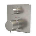 TOTO TBV02403U#BN Square Thermostatic Mixing Valve With Volume Control Shower Trim - Brushed Nickel