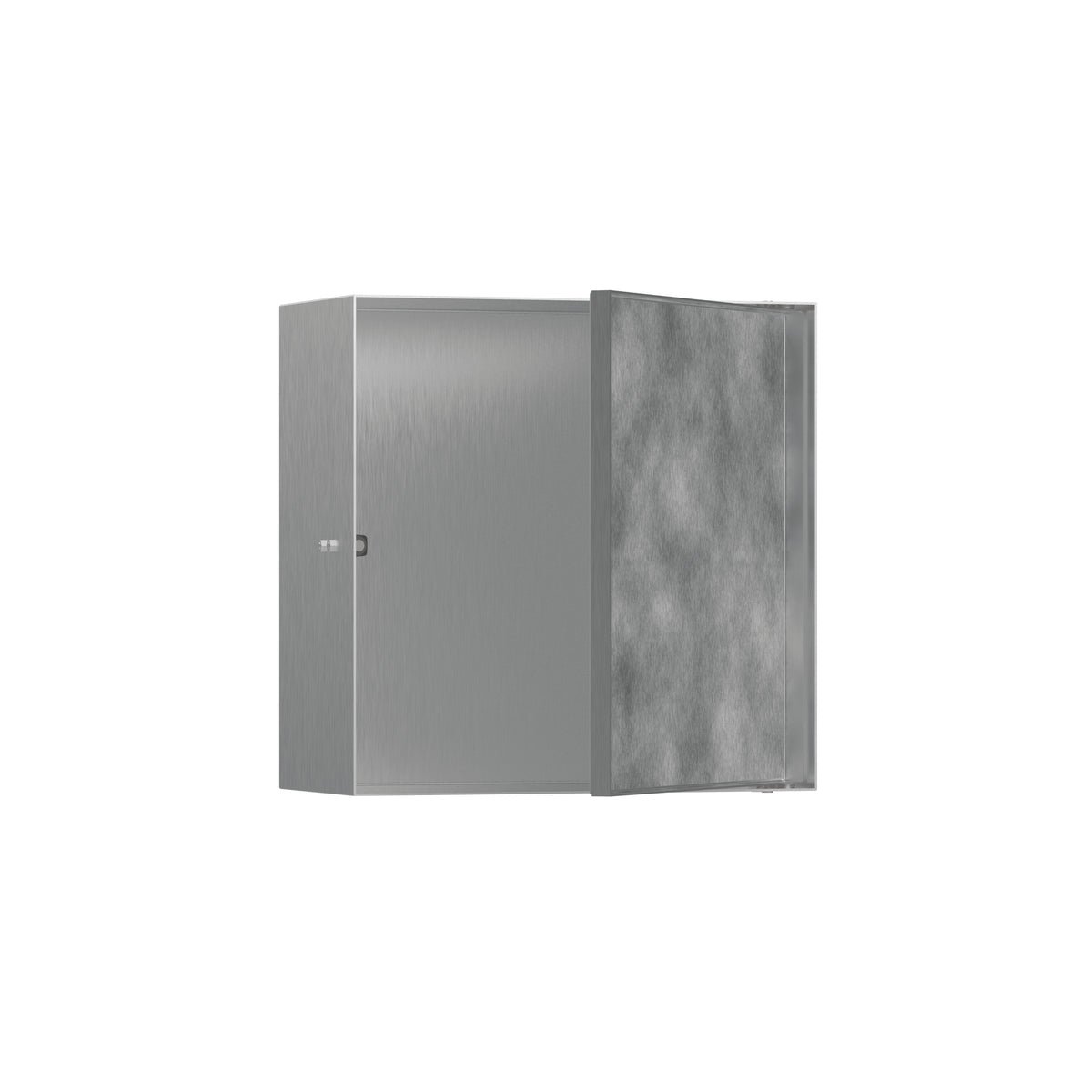 HANSGROHE 56091800 XtraStoris Rock Wall Niche with Tileable Door 12"x 12"x 5.5" - Brushed Stainless Steel