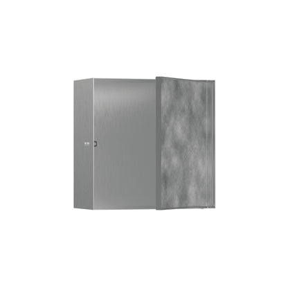 HANSGROHE 56091800 XtraStoris Rock Wall Niche with Tileable Door 12"x 12"x 5.5" - Brushed Stainless Steel