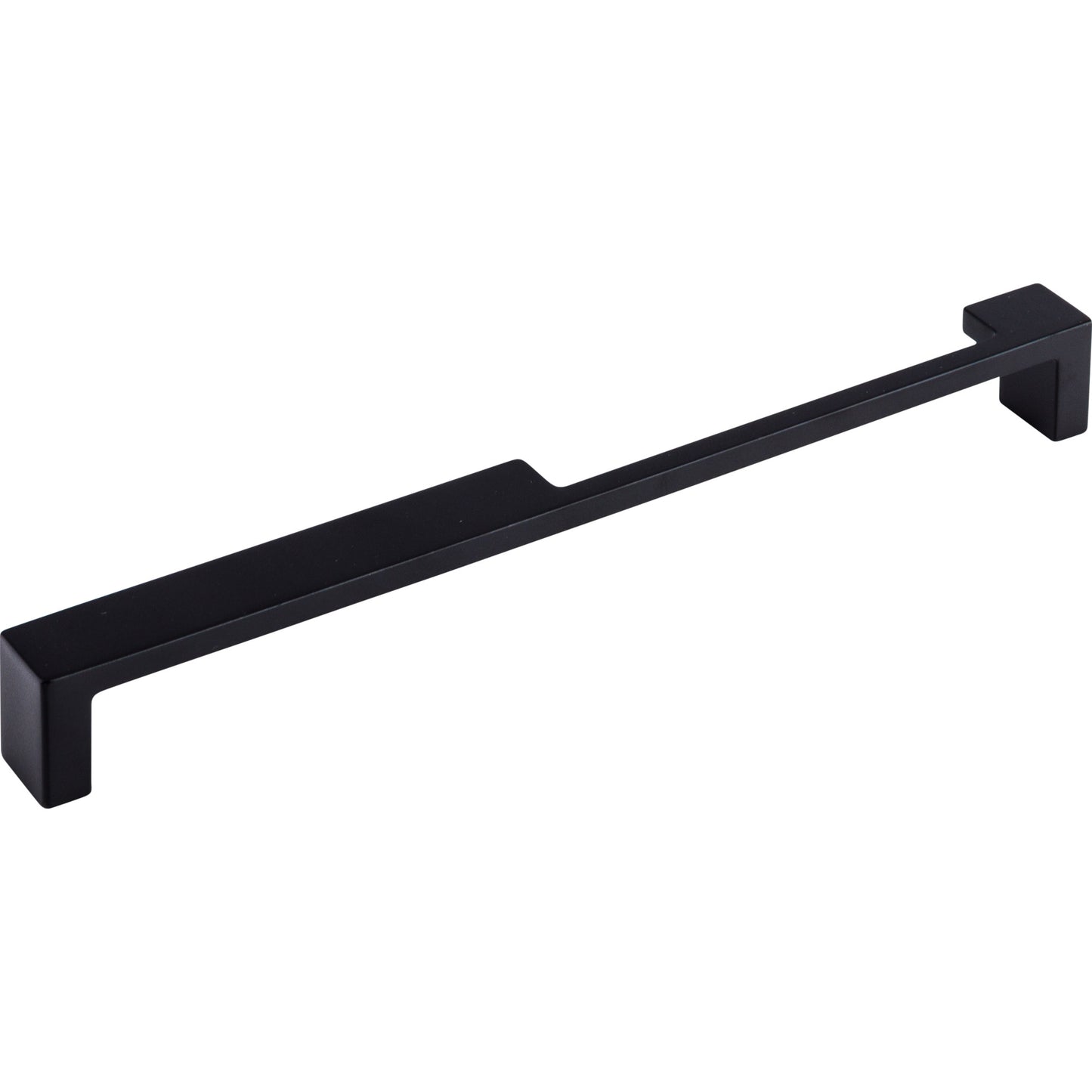 TOP KNOBS TK258BLK Modern Metro Notch Pull A 9" Center to Center Bar Pull - Flat Black