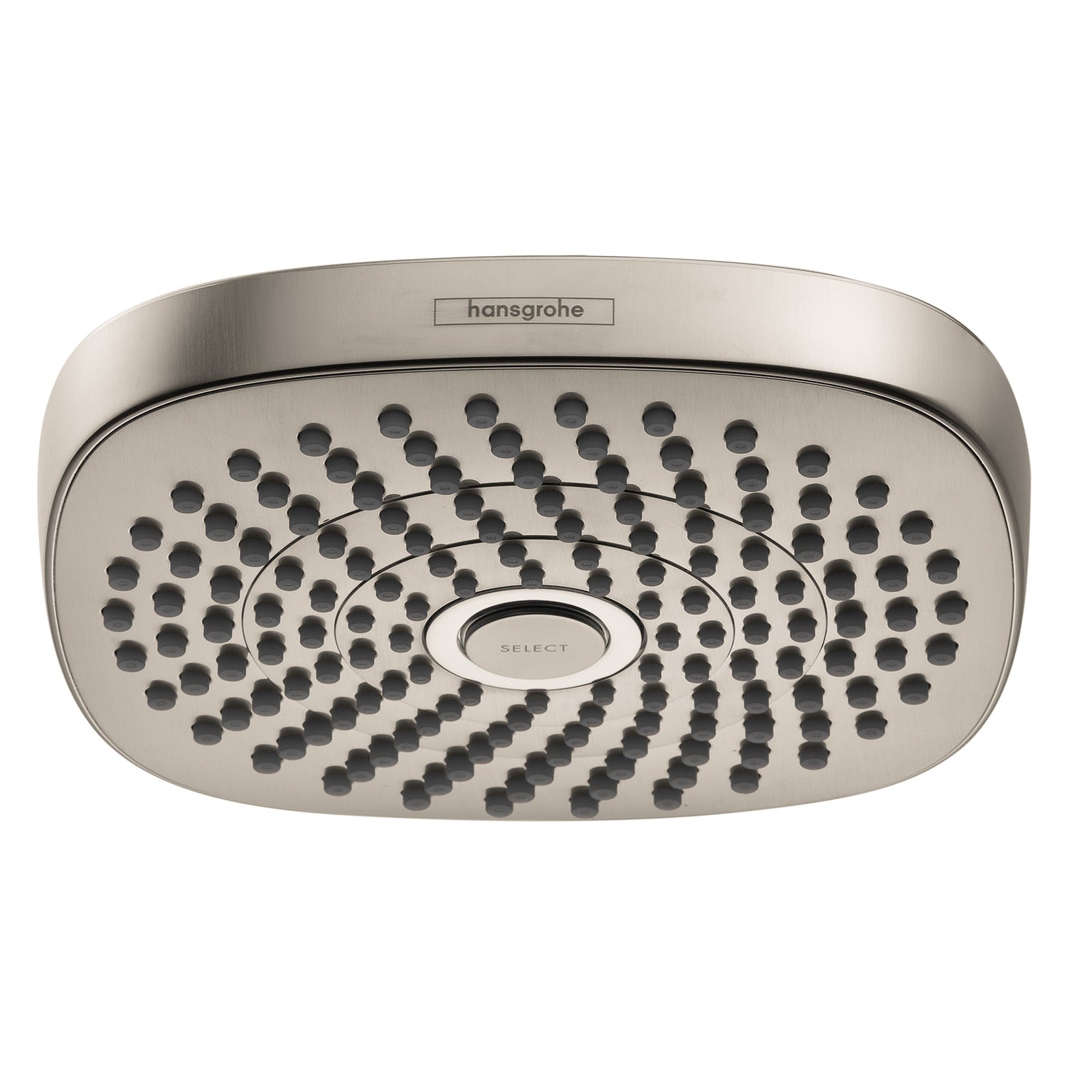 HANSGROHE 26817821 Croma Select E Showerhead 180 2-Jet, 1.5 GPM - Brushed Nickel
