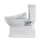 TOTO MW9643084CEFG#01 Washlet+ Soiree Elongated 1.28 Gpf Universal Height Toilet With C5 Bidet Seat - Cotton White