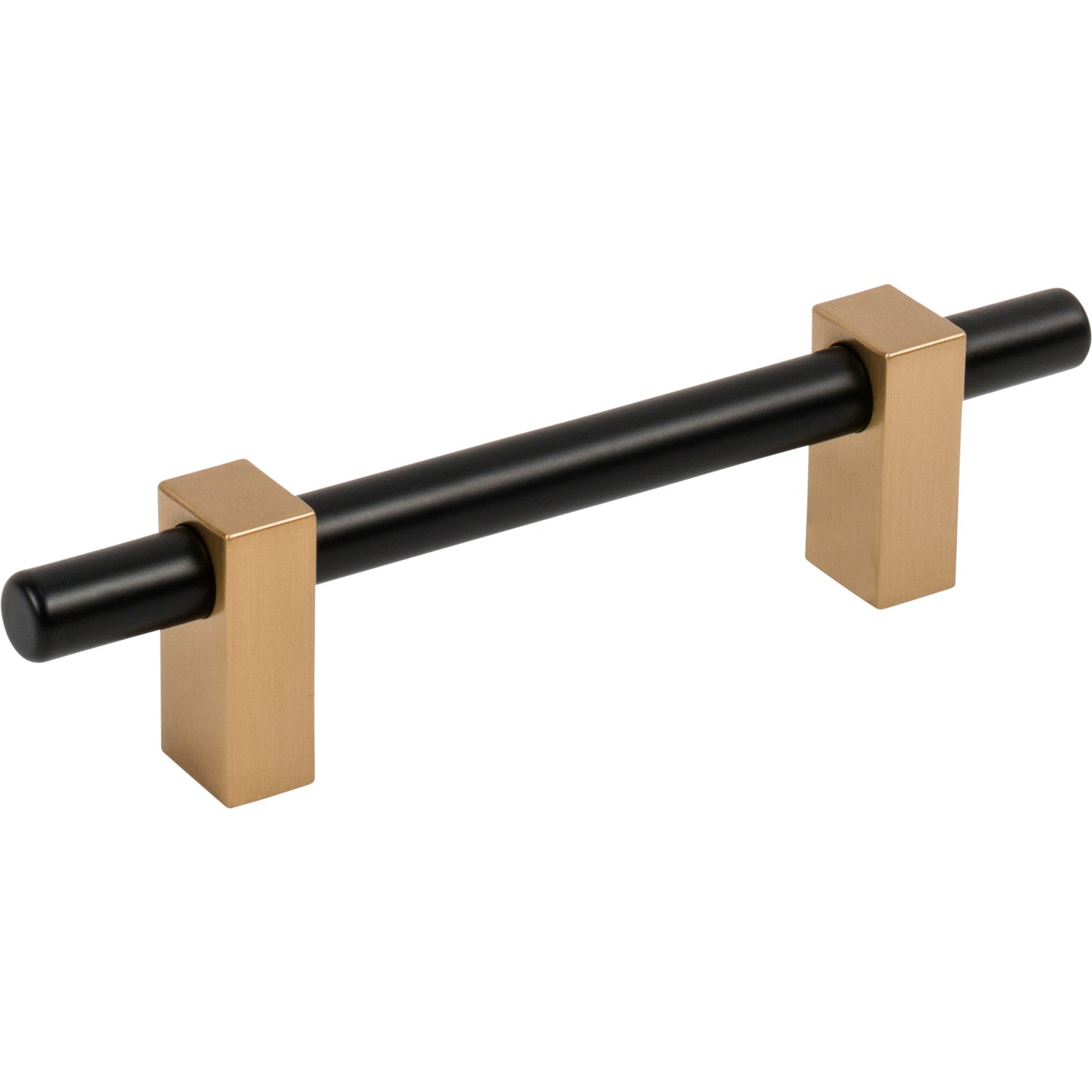 JEFFREY ALEXANDER 478-96MBSBZ Larkin 2 96 mm Center-to-Center Bar Pull - Matte Black w/Satin Bronze