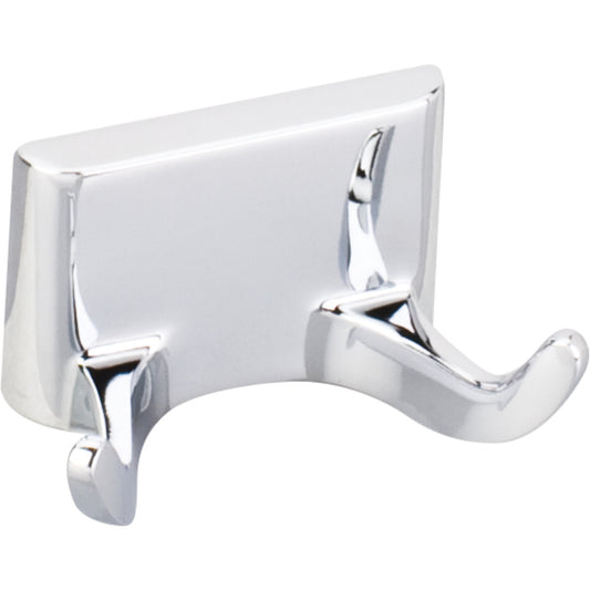 ELEMENTS BHE1-02PC Bridgeport Polished Chrome Double Robe Hook - Contractor Packed - Polished Chrome