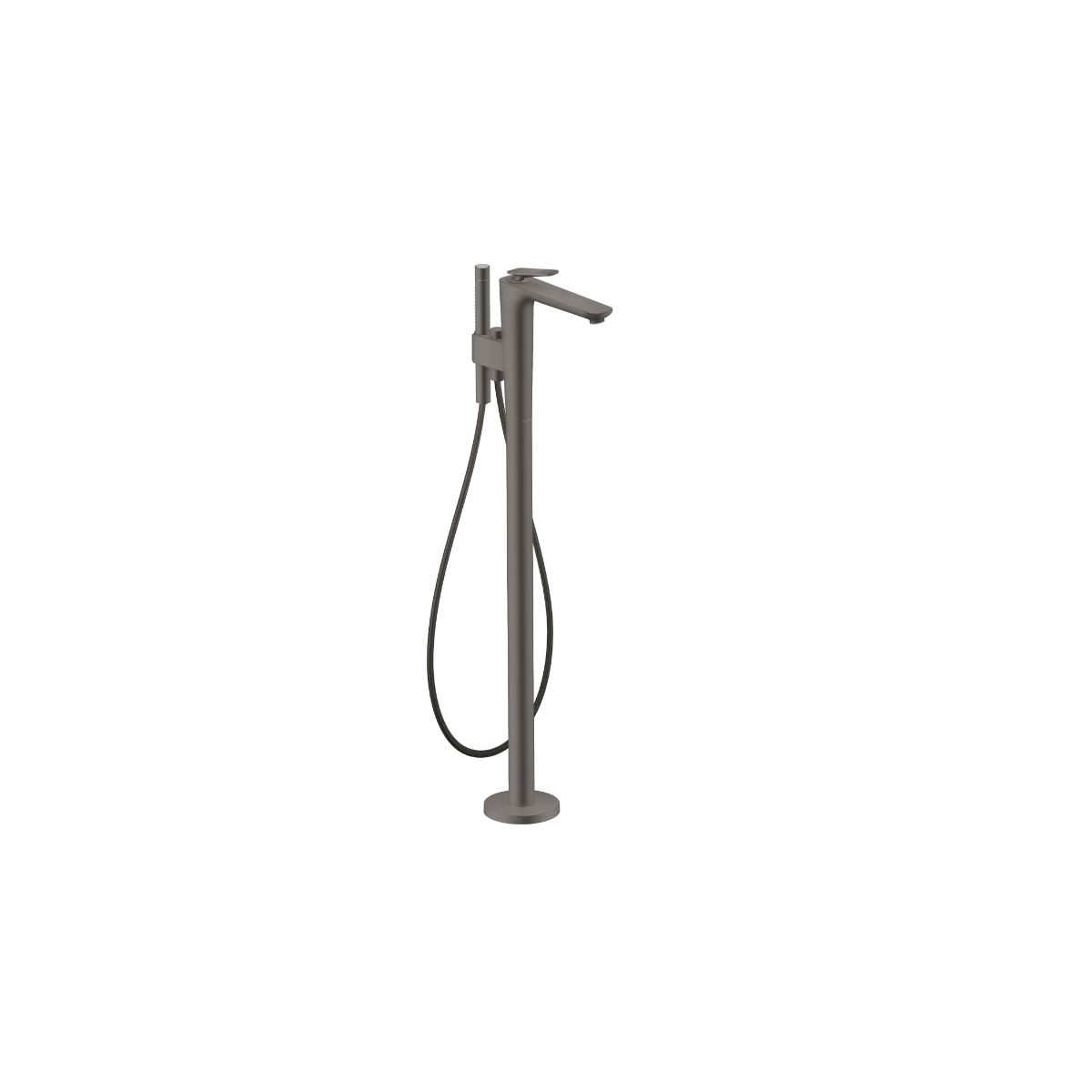 AXOR 49441341 Citterio C Freestanding Tub Filler Trim with 1.75gpm Handshower- Cubic Cut - Brushed Black Chrome
