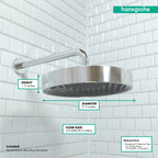 HANSGROHE 26228001 Rainfinity Showerhead 250 1-Jet, 2.5 GPM - Chrome