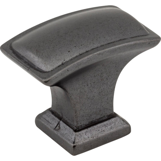 JEFFREY ALEXANDER 435L-DACM Annadale 1-1/2" Length Rectangle Knob - Gun Metal