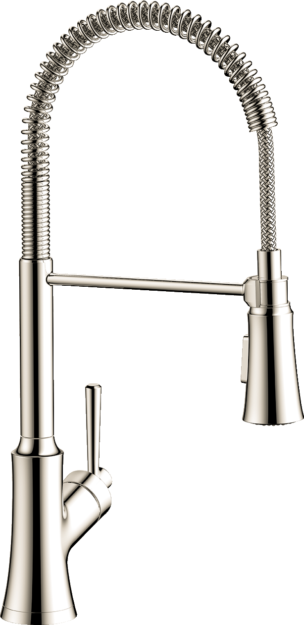 HANSGROHE 04792830 Joleena Semi-Pro Kitchen Faucet, 2-Spray, 1.75 GPM - Polished Nickel