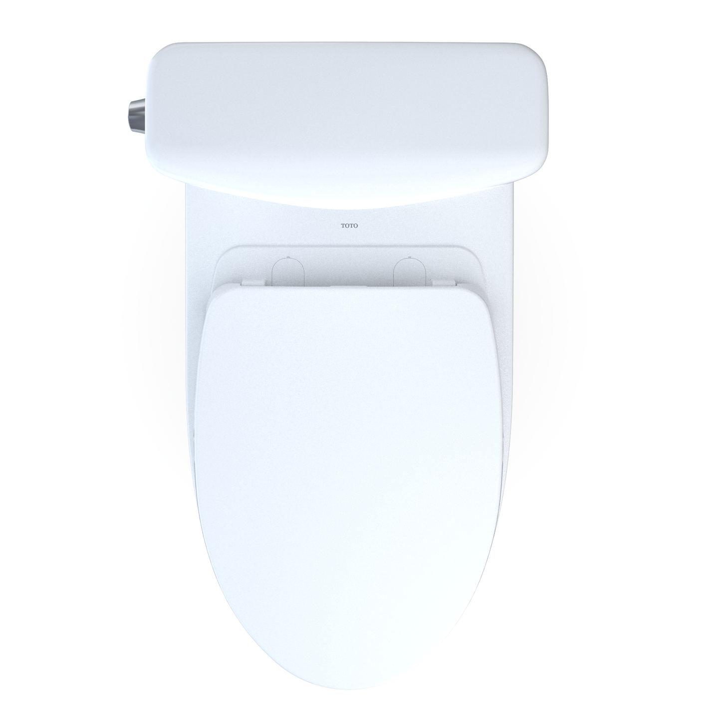 TOTO MS436124CEMFGN#01 Aquia IV Cube Two-Piece Elongated Dual Flush 1.28 and 0.9 GPF Universal Height Toilet with CEFIONTECT , Cotton White