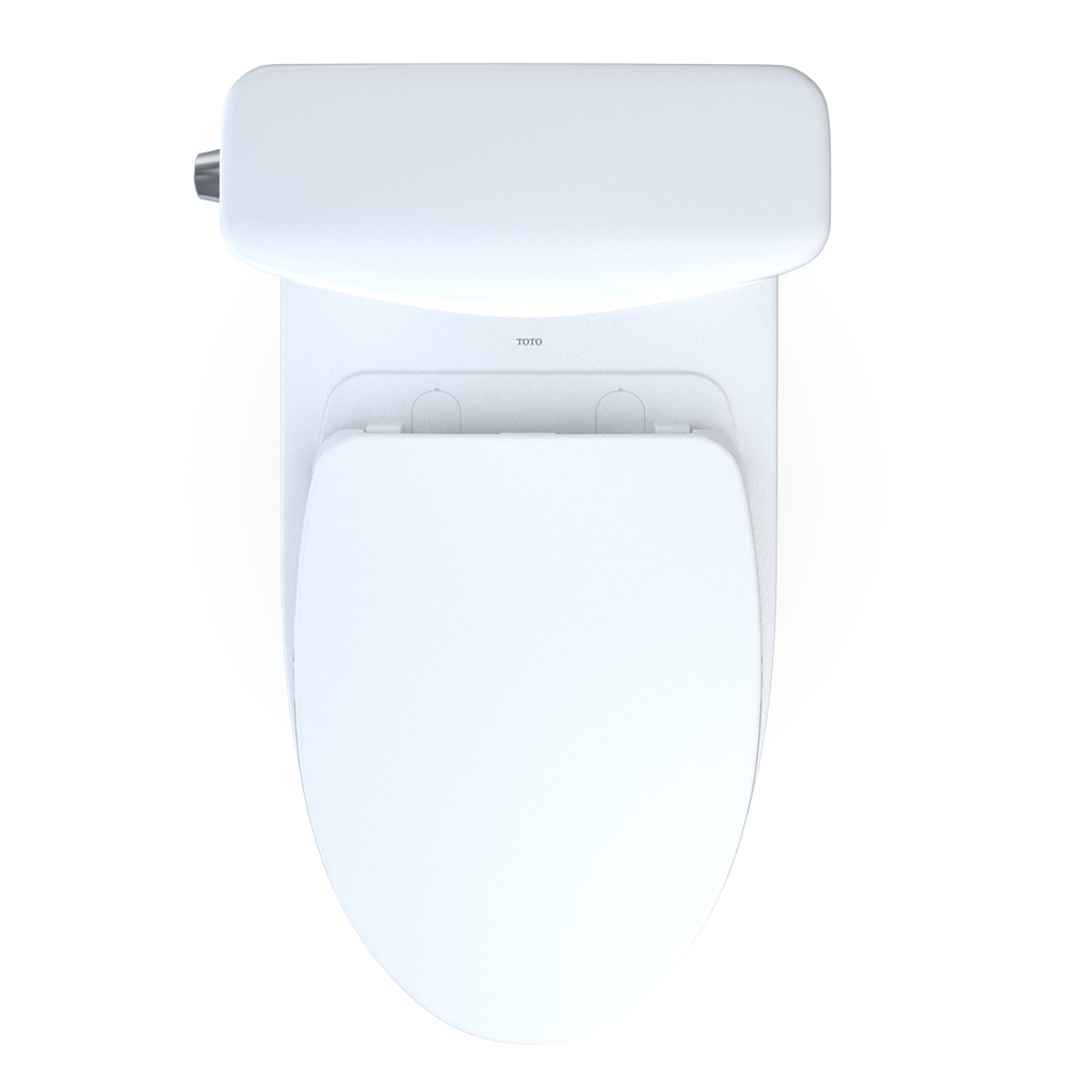 TOTO MS436124CEMFGN#01 Aquia Iv Cube Two-Piece Elongated Dual Flush 1.28 And 0.9 Gpf Universal Height Toilet With Cefiontect - Cotton White