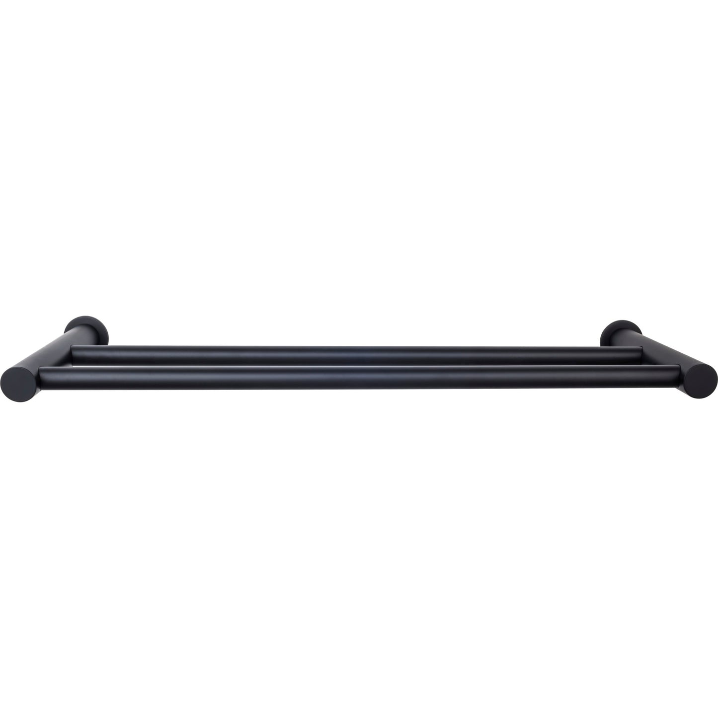 TOP KNOBS HOP7BLK TOP BATH (R) Hopewell Bath Double 19 1/2" Wall Mounted Towel Bar - Flat Black